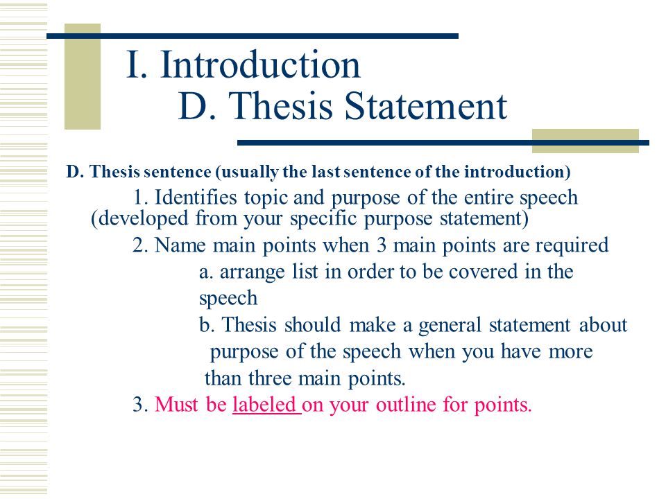 Two Steps to a Working Thesis Statement